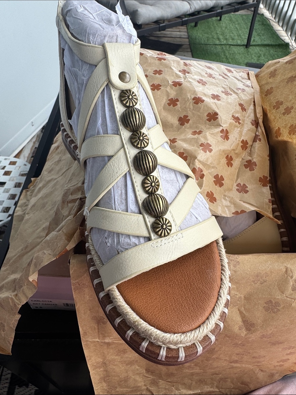 Lucky Brand Women's Korina Embellished Strappy Gladiator Flat Sandals 5M New - Picture 12 of 13